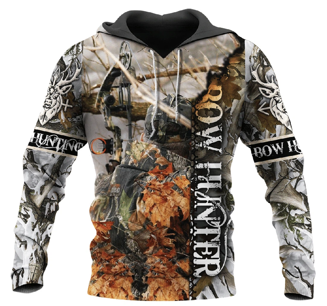 Bow Hunting Camo - 3D Printed Pullover Hoodie