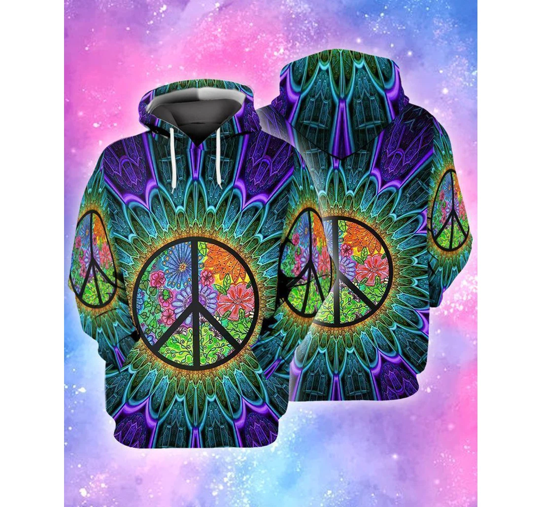 Hippie Classic - 3D Printed Pullover Hoodie