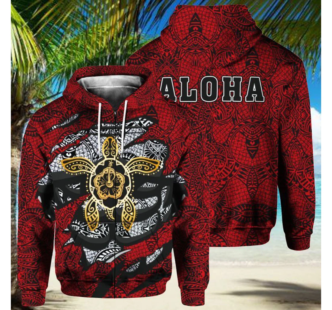 Turtle Tattoos Aloha Bandala Classic - 3D Printed Pullover Hoodie