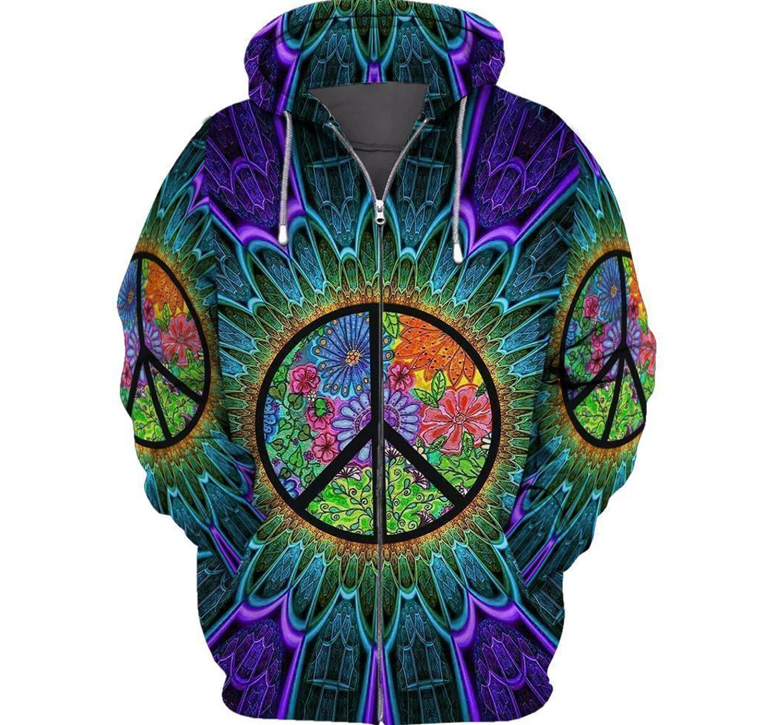 Hippie Classic - 3D Printed Pullover Hoodie