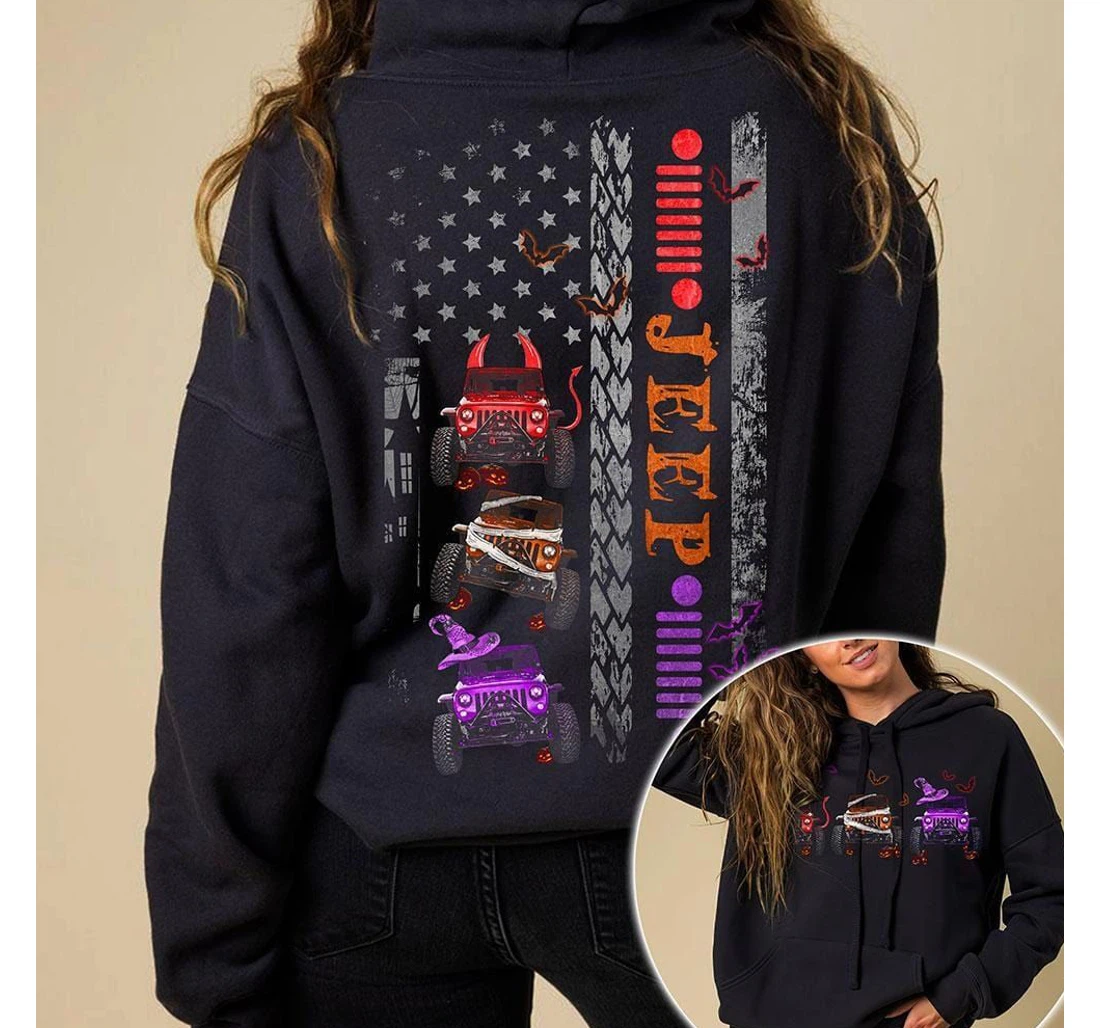 Halloween Jeep Flag - 3D Printed Pullover Hoodie