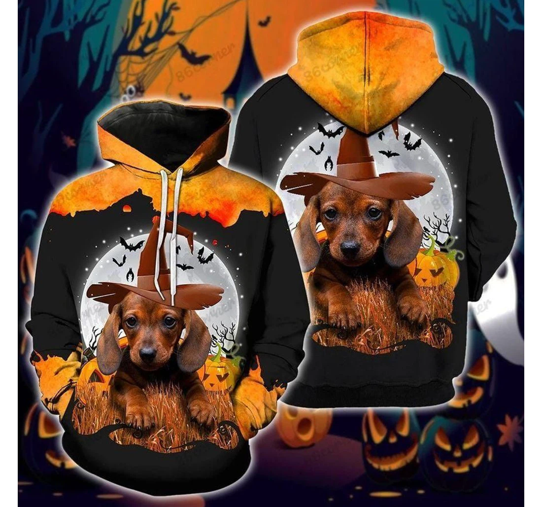 Halloween Dachshund Lover Dh - 3D Printed Pullover Hoodie