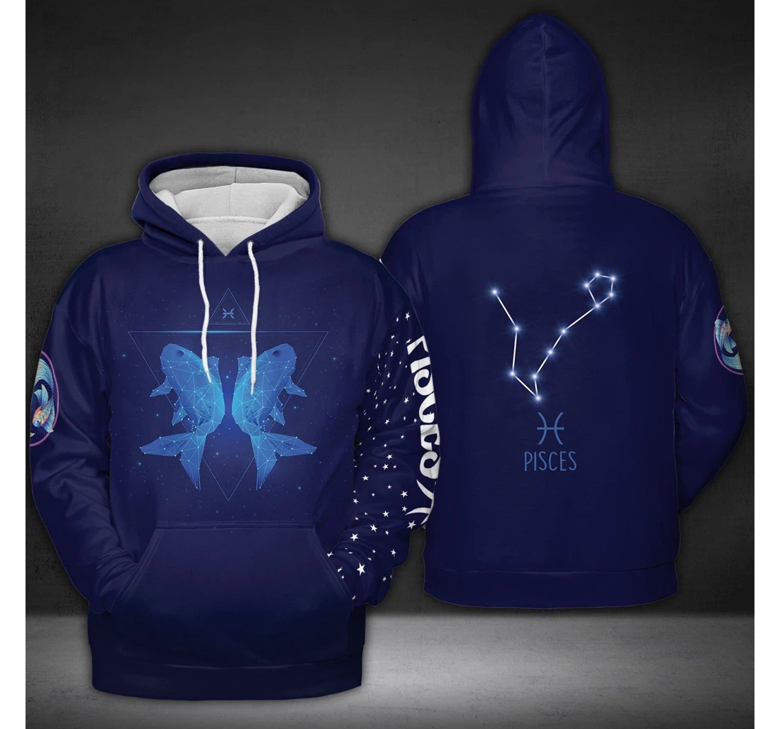Personalized Amazing Pisces Zodiac Birthday L - 3D Printed Pullover Hoodie