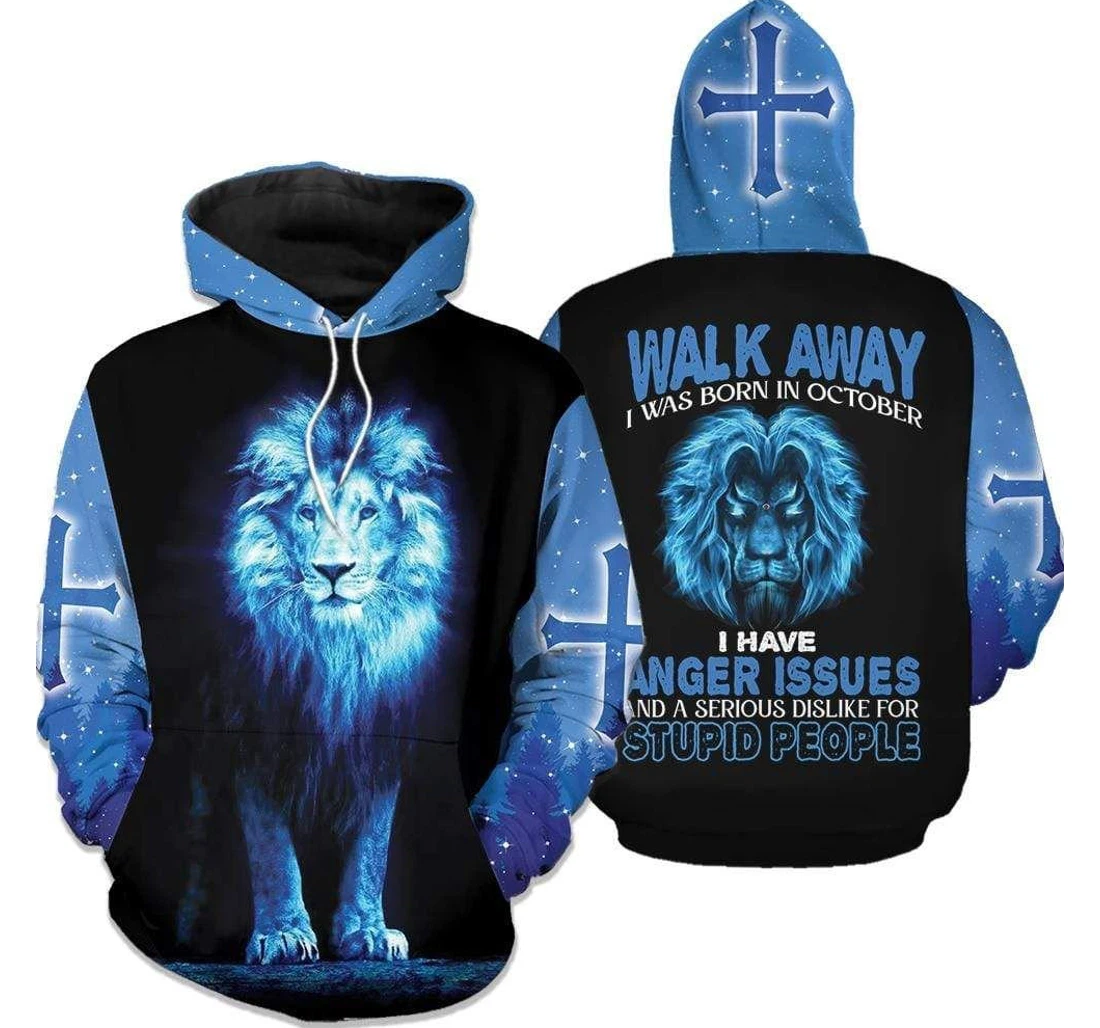 Personalized Blue Bright Lion King Birthday Custom Month V - 3D Printed Pullover Hoodie