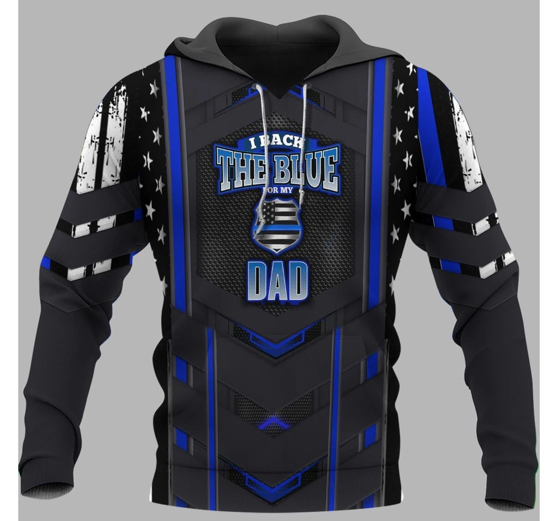 Gift Father's Day Back The Blue My Dad Kv - 3D Printed Pullover Hoodie