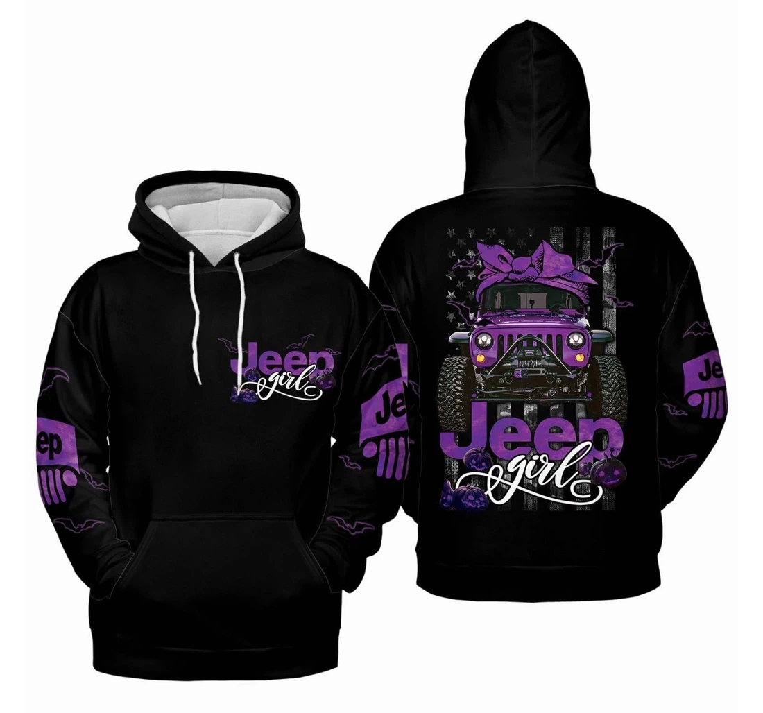 Jeep Girl Halloween V - 3D Printed Pullover Hoodie