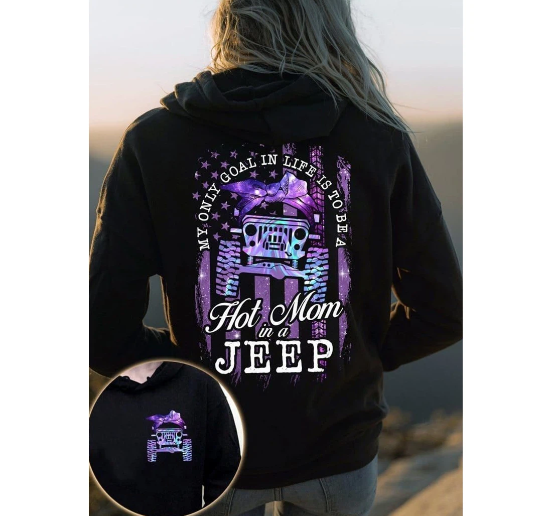 Gift Mother Hot Mom In A Jeep - 3D Printed Pullover Hoodie
