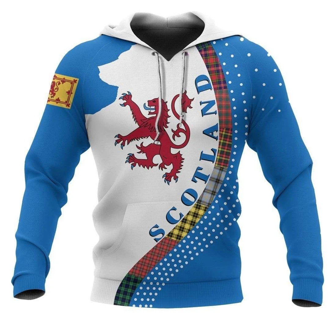 Father's Day Gift Scotland Flag Custom Name H - 3D Printed Pullover Hoodie