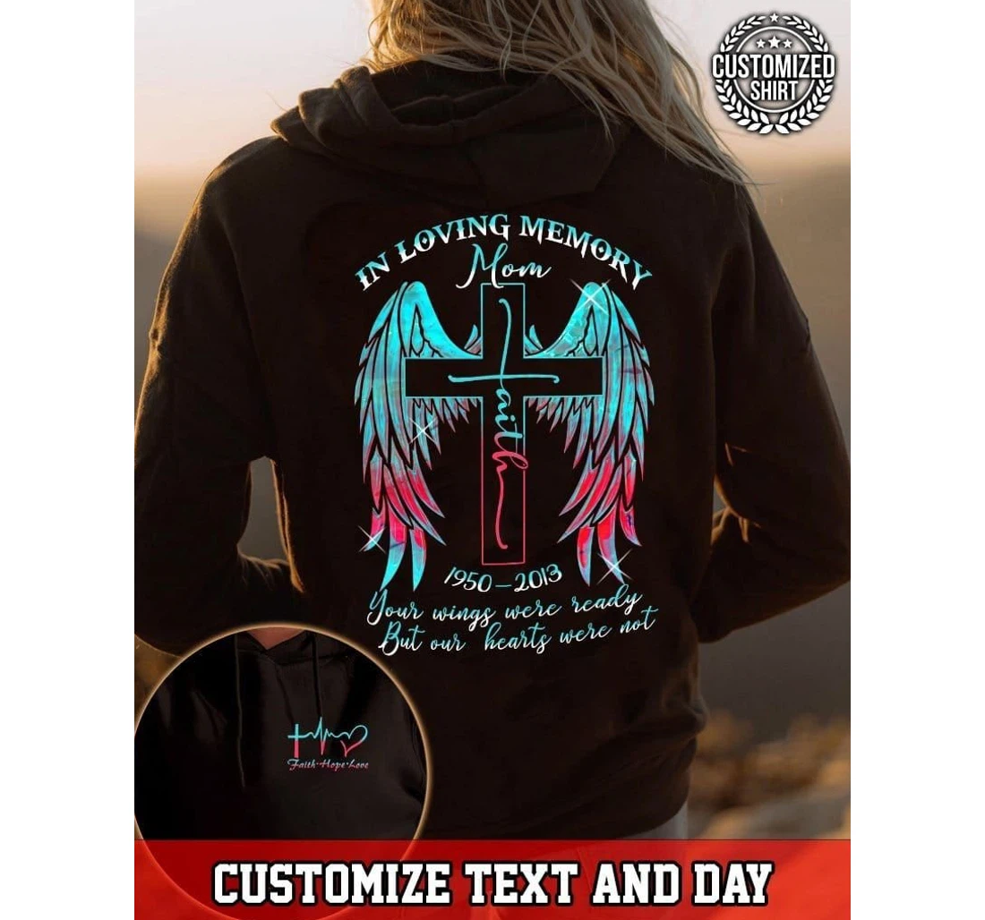 Father's Day Gift Personalized In Loving Memory Wings Cross Kv - 3D Printed Pullover Hoodie