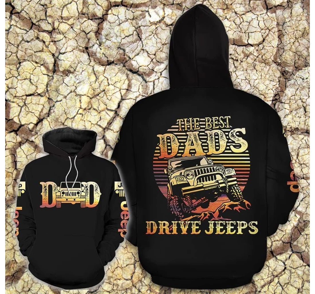 Personalized Father's Day Gift Best Dad Drives Jeep Father's Day Gift - 3D Printed Pullover Hoodie
