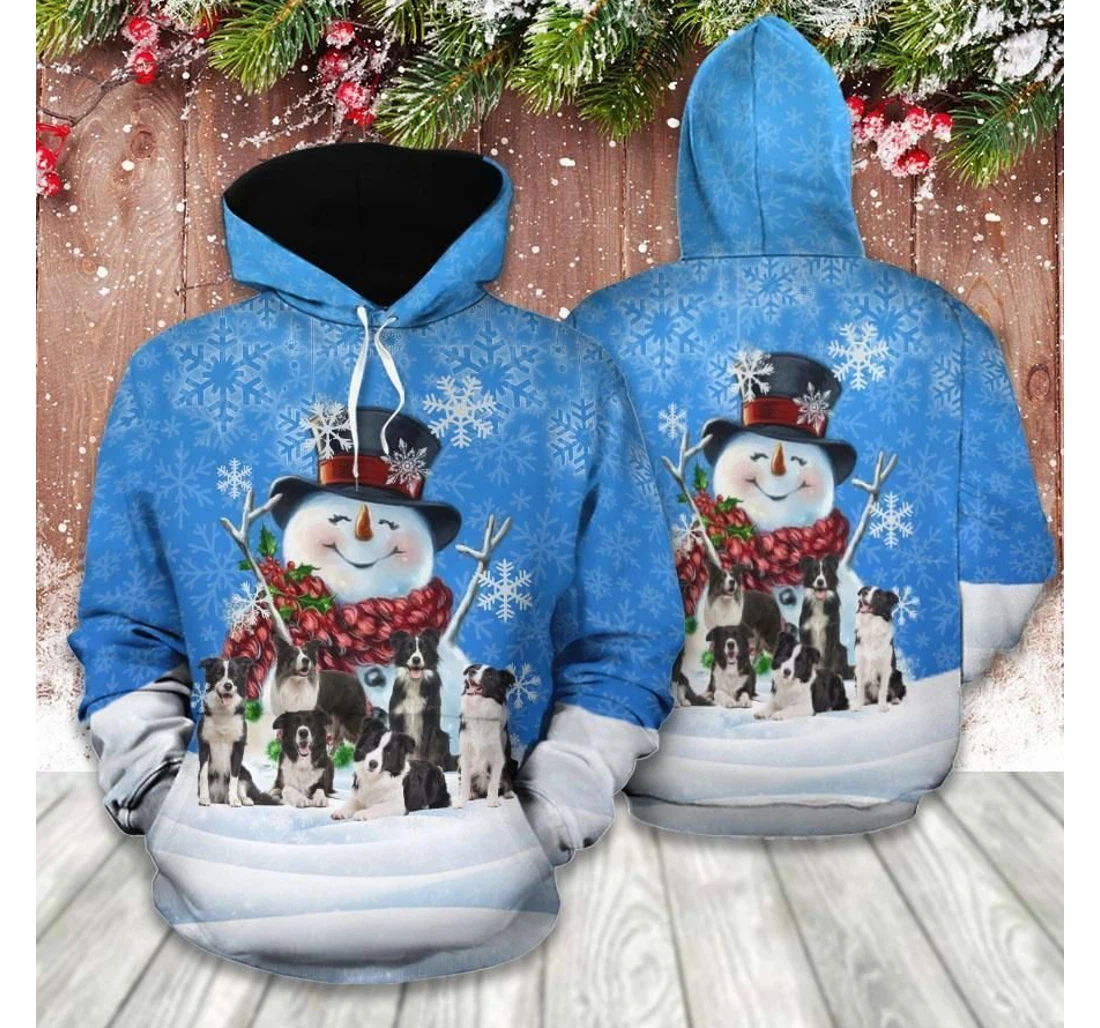 Christmas Border Collie Oleof - 3D Printed Pullover Hoodie