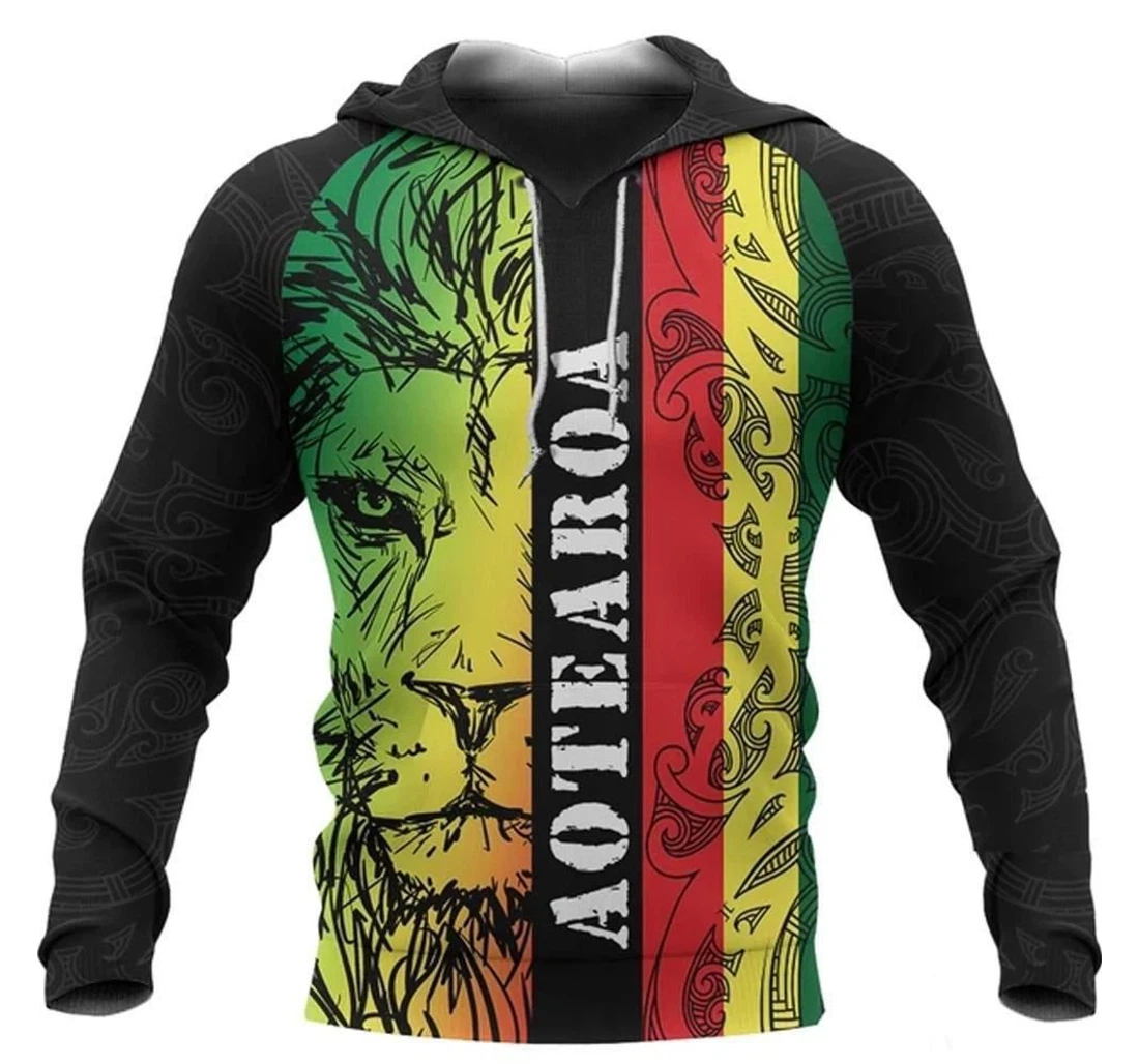 Aotearoa Lion Jqey Hkixh - 3D Printed Pullover Hoodie