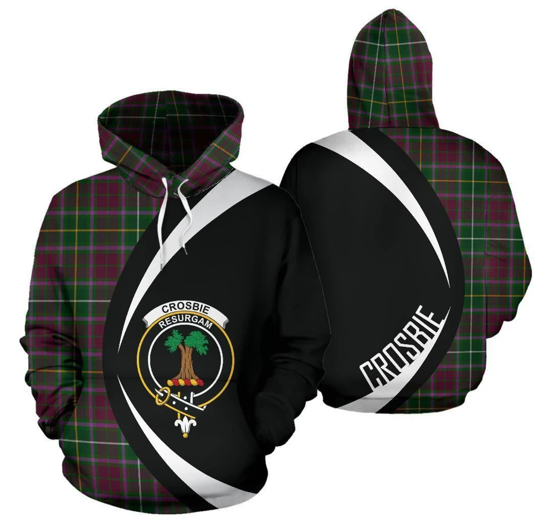 Crosbie Tartan Circle Hbbsw - 3D Printed Pullover Hoodie