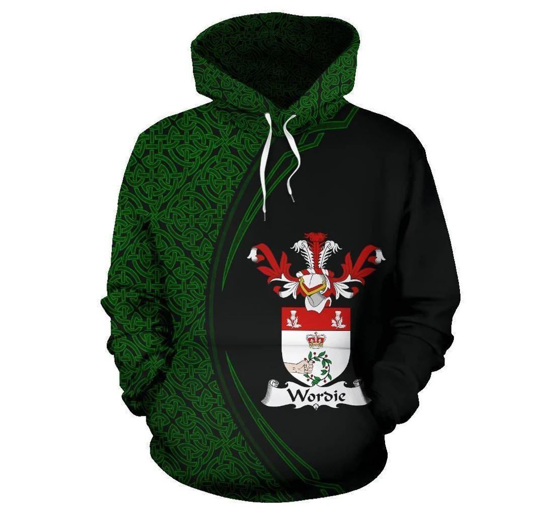 Wordie Family Crest Irish Circle Style Hkfyx - 3D Printed Pullover Hoodie