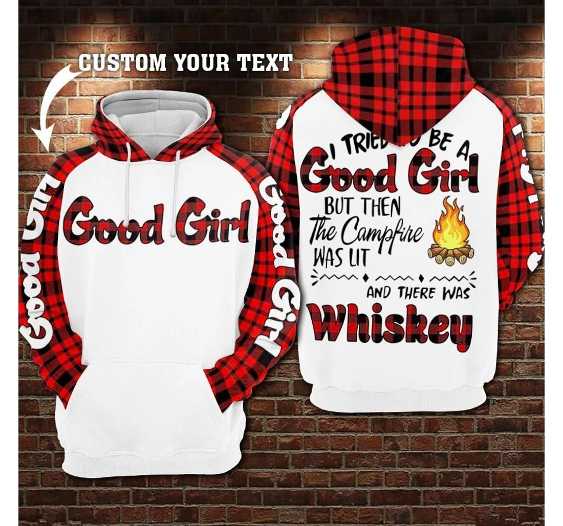 I Tried To Be A Good Girl Whisky Hkhxr - 3D Printed Pullover Hoodie