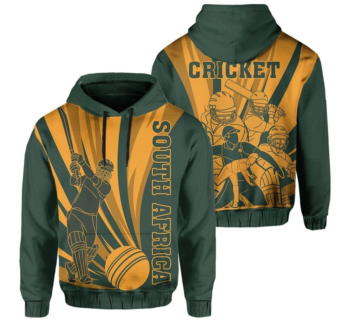 South Africa Cricket Line Style Ougkf - 3D Printed Pullover Hoodie