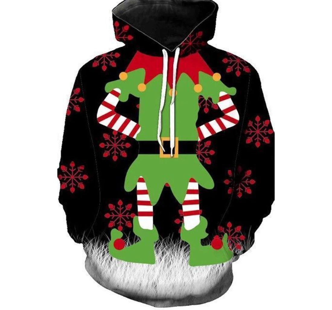 Christmas Elf Hxbuy - 3D Printed Pullover Hoodie