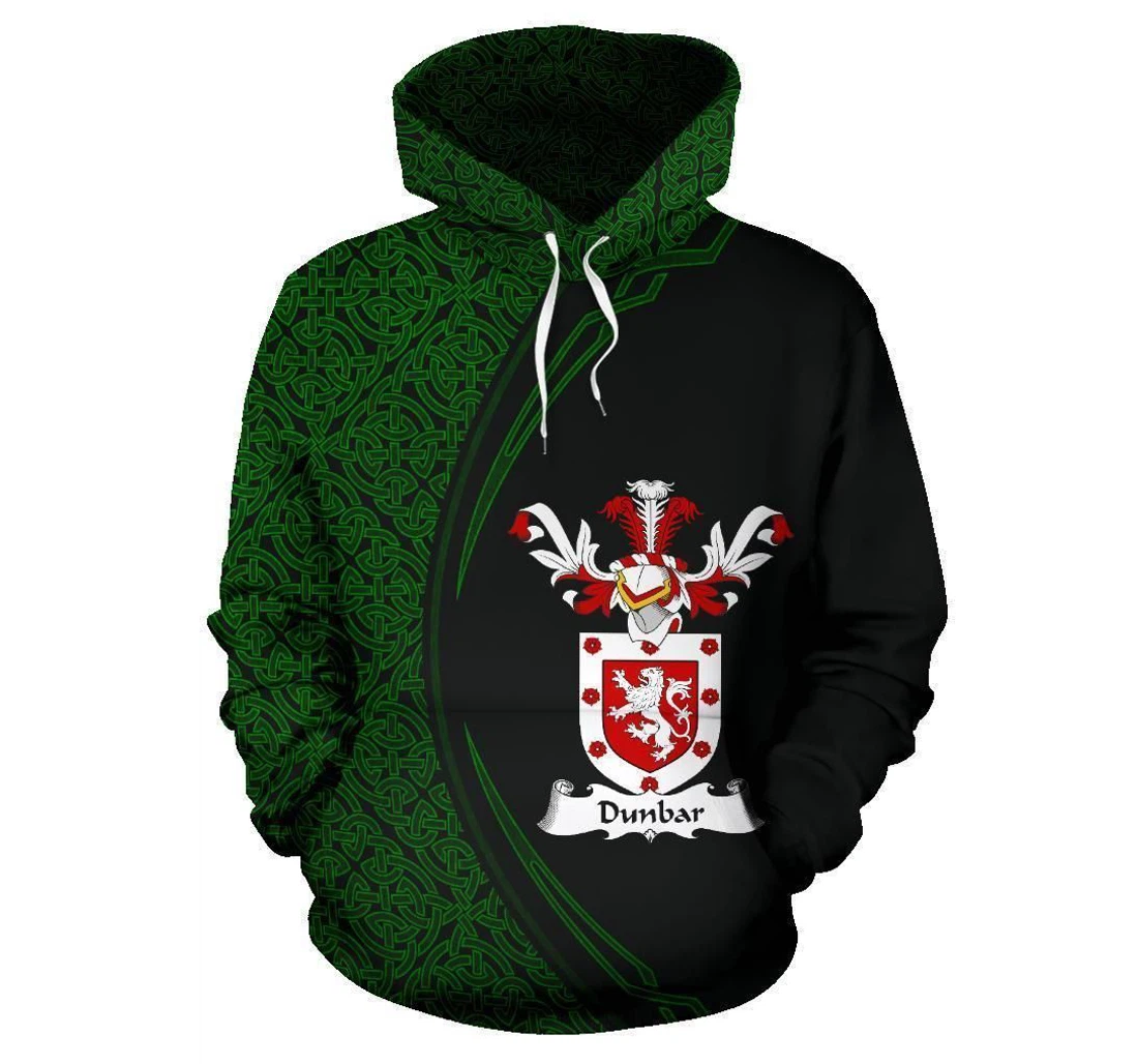 Dunbar Family Crest Irish Circle Style Hkdqs - 3D Printed Pullover Hoodie