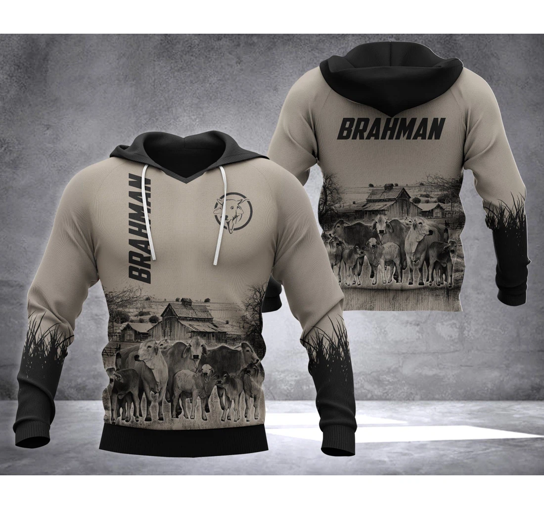 Animal Cale Brahman Hsedd - 3D Printed Pullover Hoodie