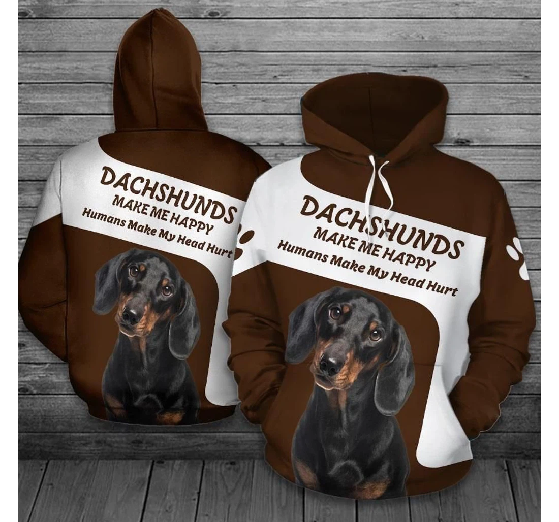 Dachshund Oydlb - 3D Printed Pullover Hoodie