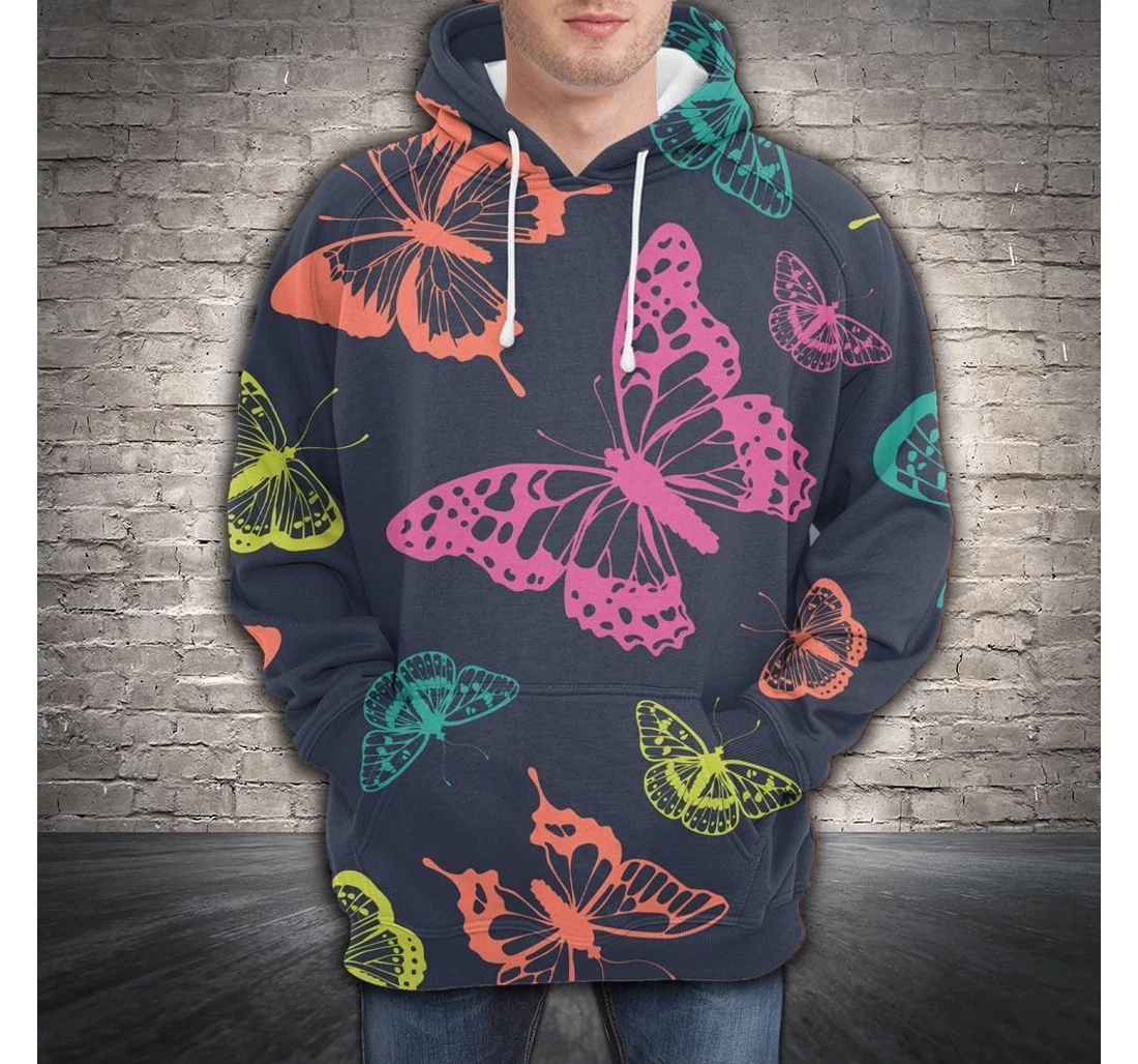 Amazing Butterfly Oqafd - 3D Printed Pullover Hoodie