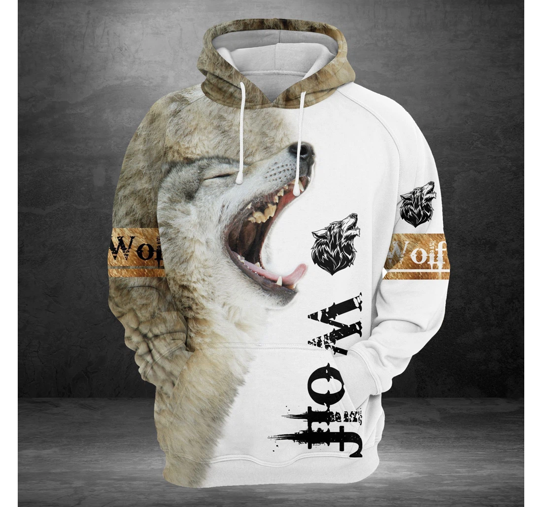 Wolf Kcaaz - 3D Printed Pullover Hoodie