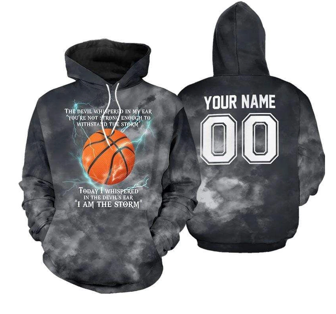 I Am The Storm Basketball Personalized Custom With Name L - 3D Printed Pullover Hoodie