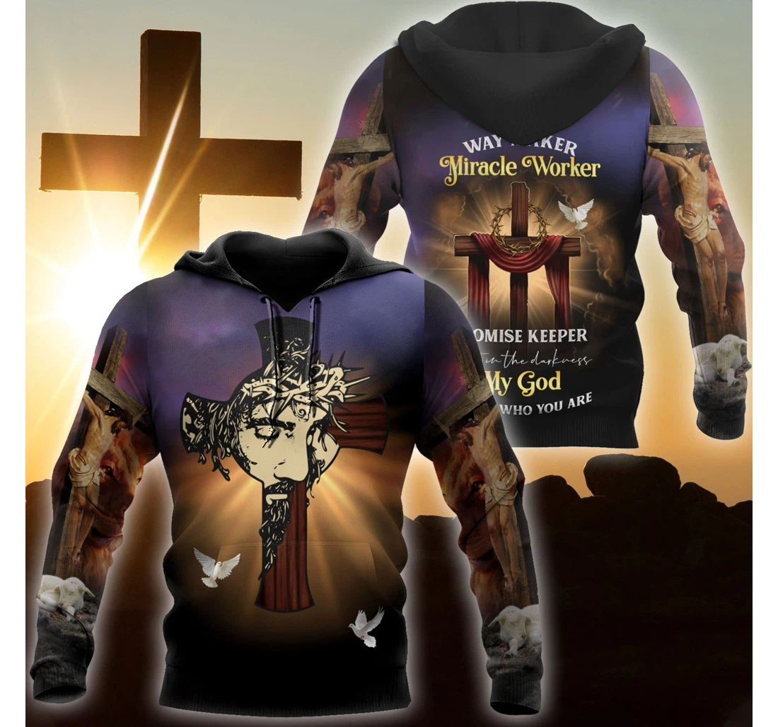 Miracle Worker Jesus - 3D Printed Pullover Hoodie