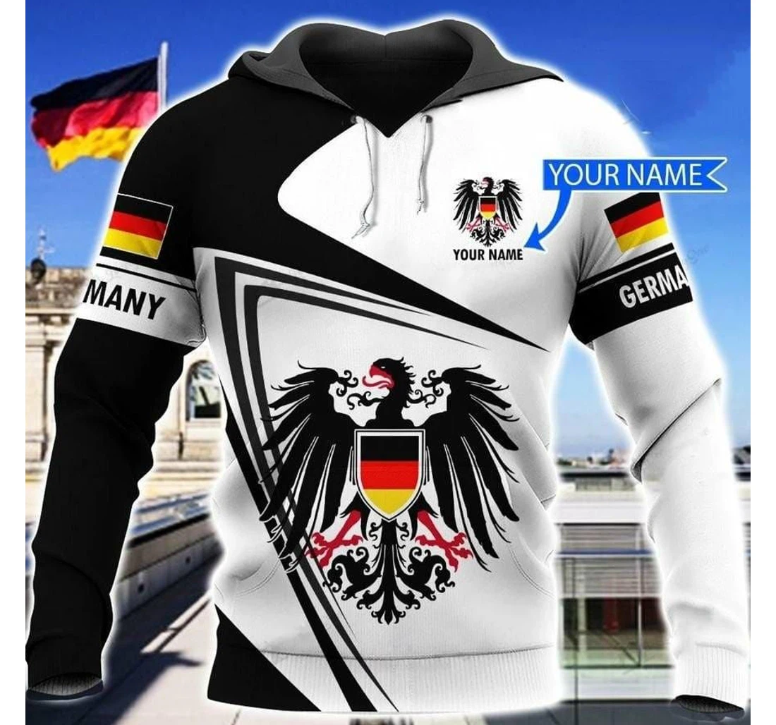 Germany Eagle Custom Name - 3D Printed Pullover Hoodie