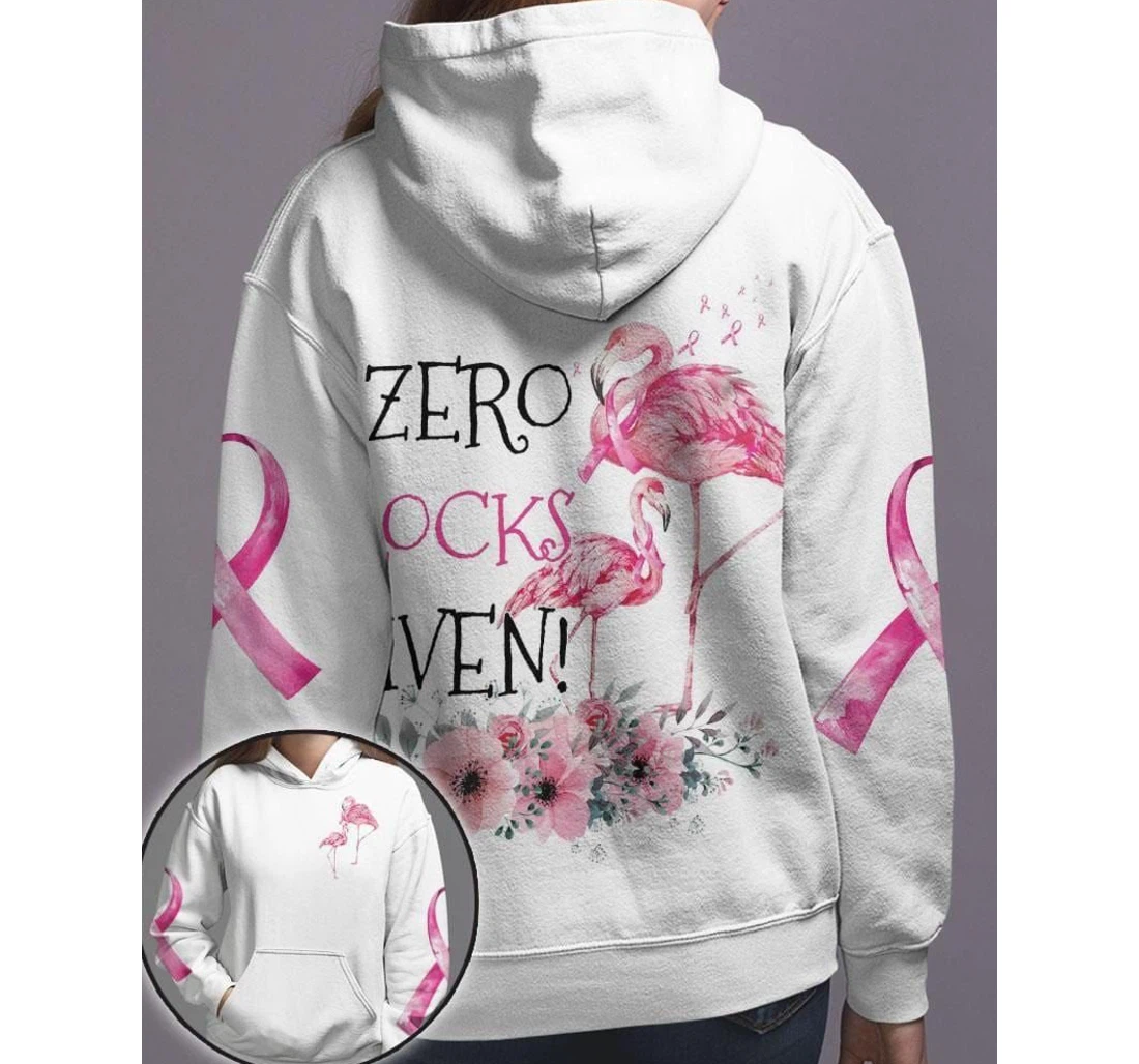 Flamingo Zero Flocks Given Breast Cancer Kv - 3D Printed Pullover Hoodie