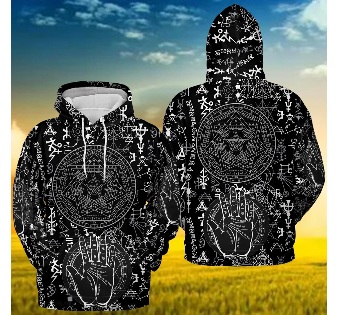 Satanic Occult Satan V - 3D Printed Pullover Hoodie