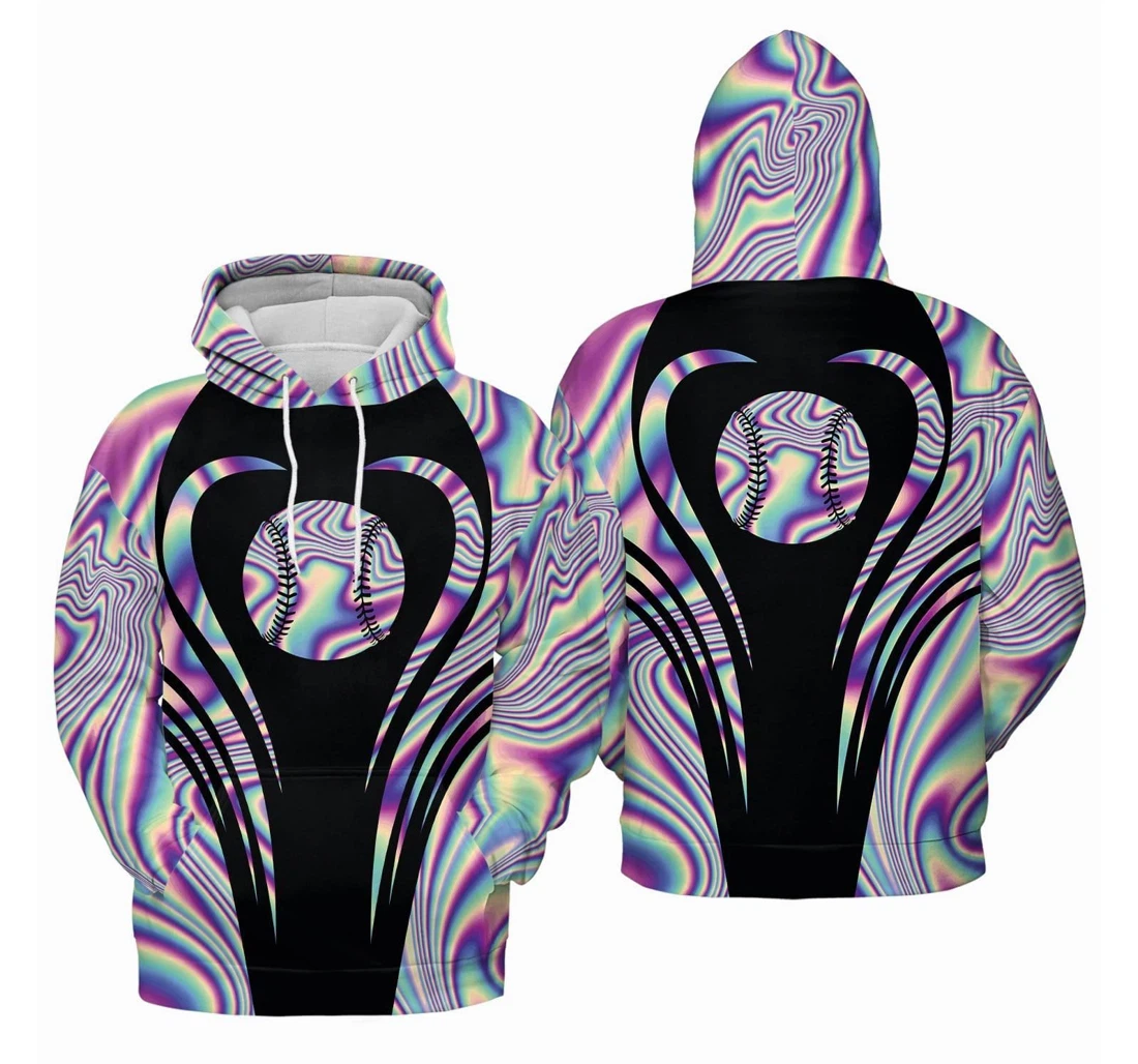 Softball Hologram V - 3D Printed Pullover Hoodie