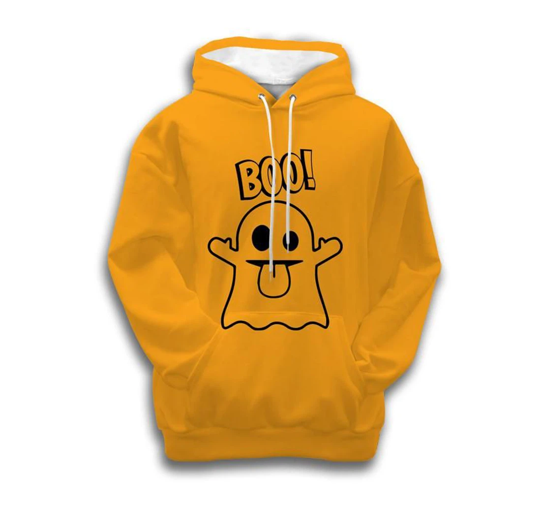 Simple Halloween Funny Boo - 3D Printed Pullover Hoodie