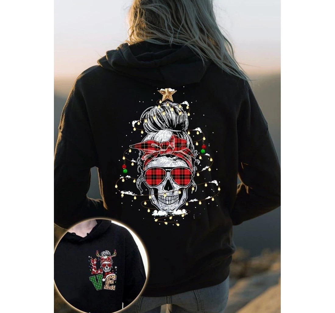 Christmas Skull Love Kv - 3D Printed Pullover Hoodie