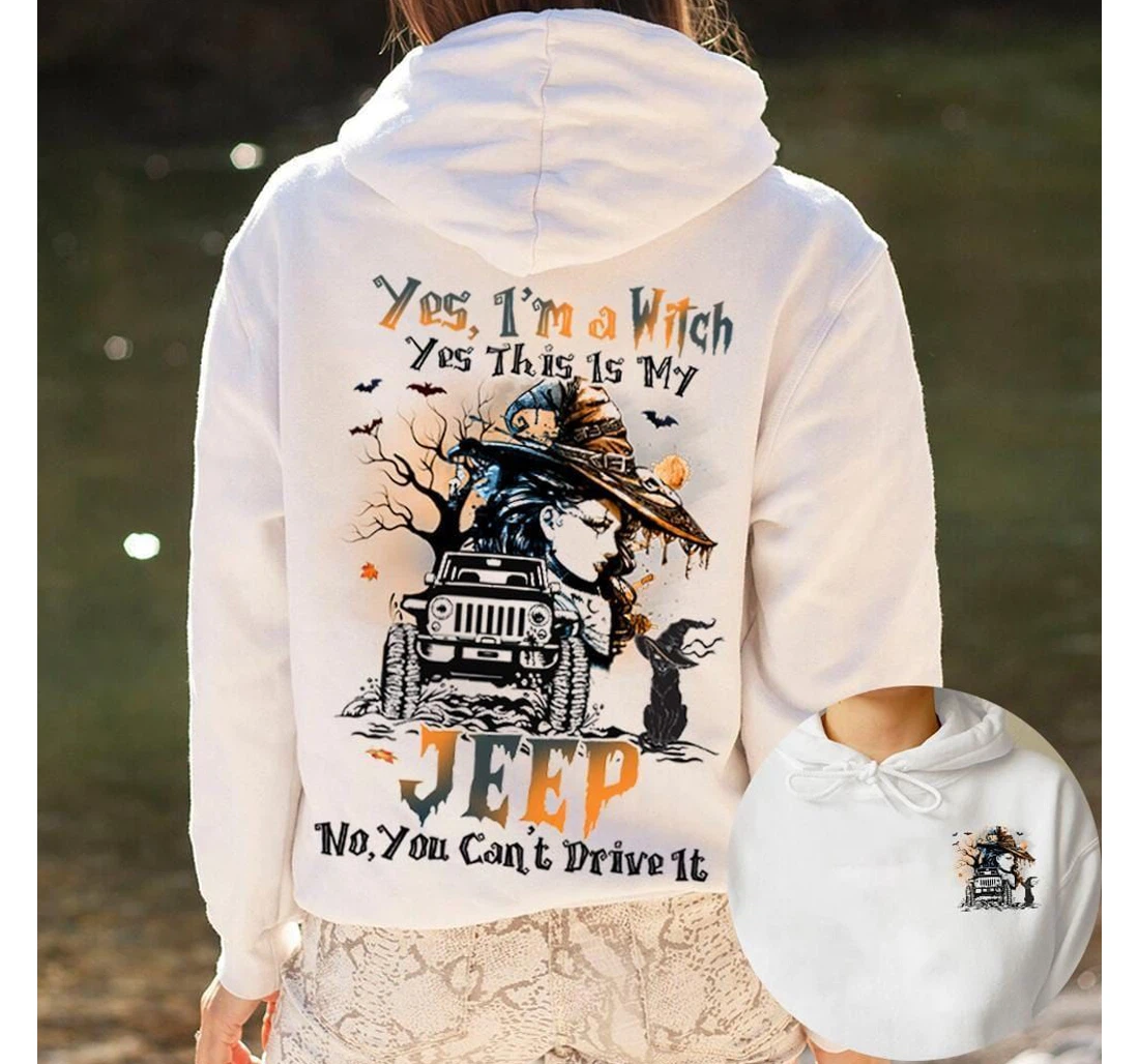 Yes I Am A Witch This Is My Jeep Kv - 3D Printed Pullover Hoodie