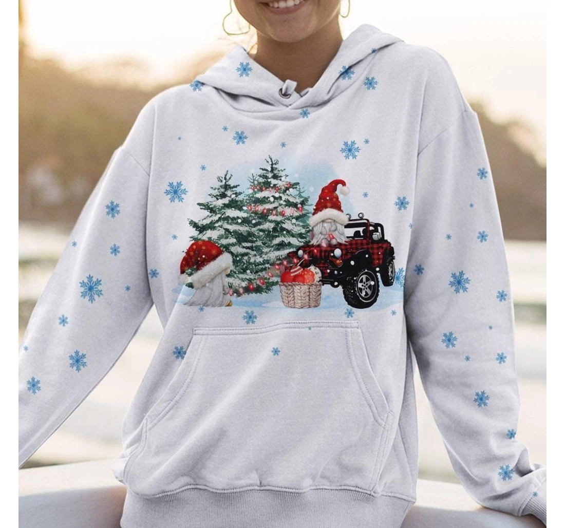 Jeep Christmas Gnome So Cute Kv - 3D Printed Pullover Hoodie