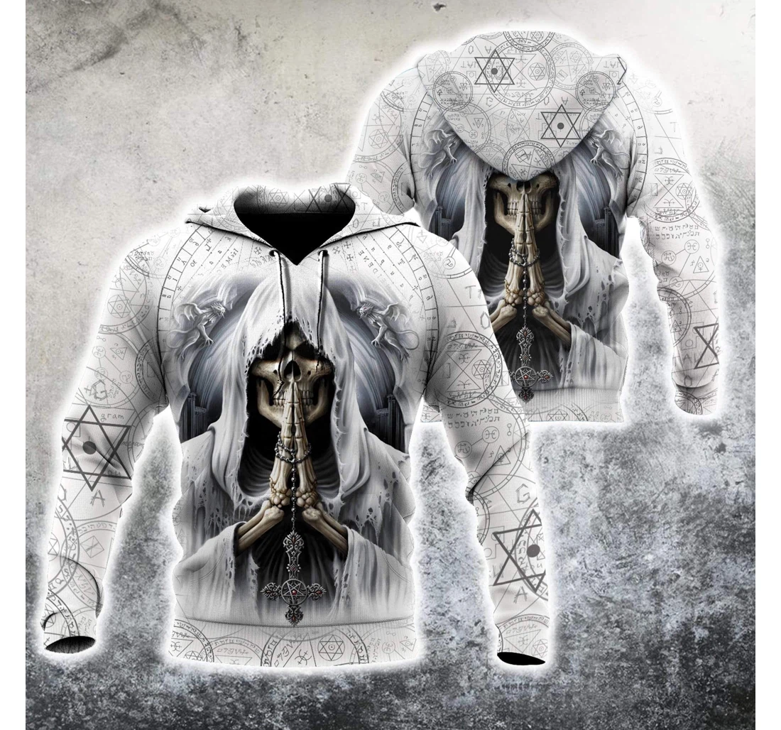 God Of Death Skull - 3D Printed Pullover Hoodie