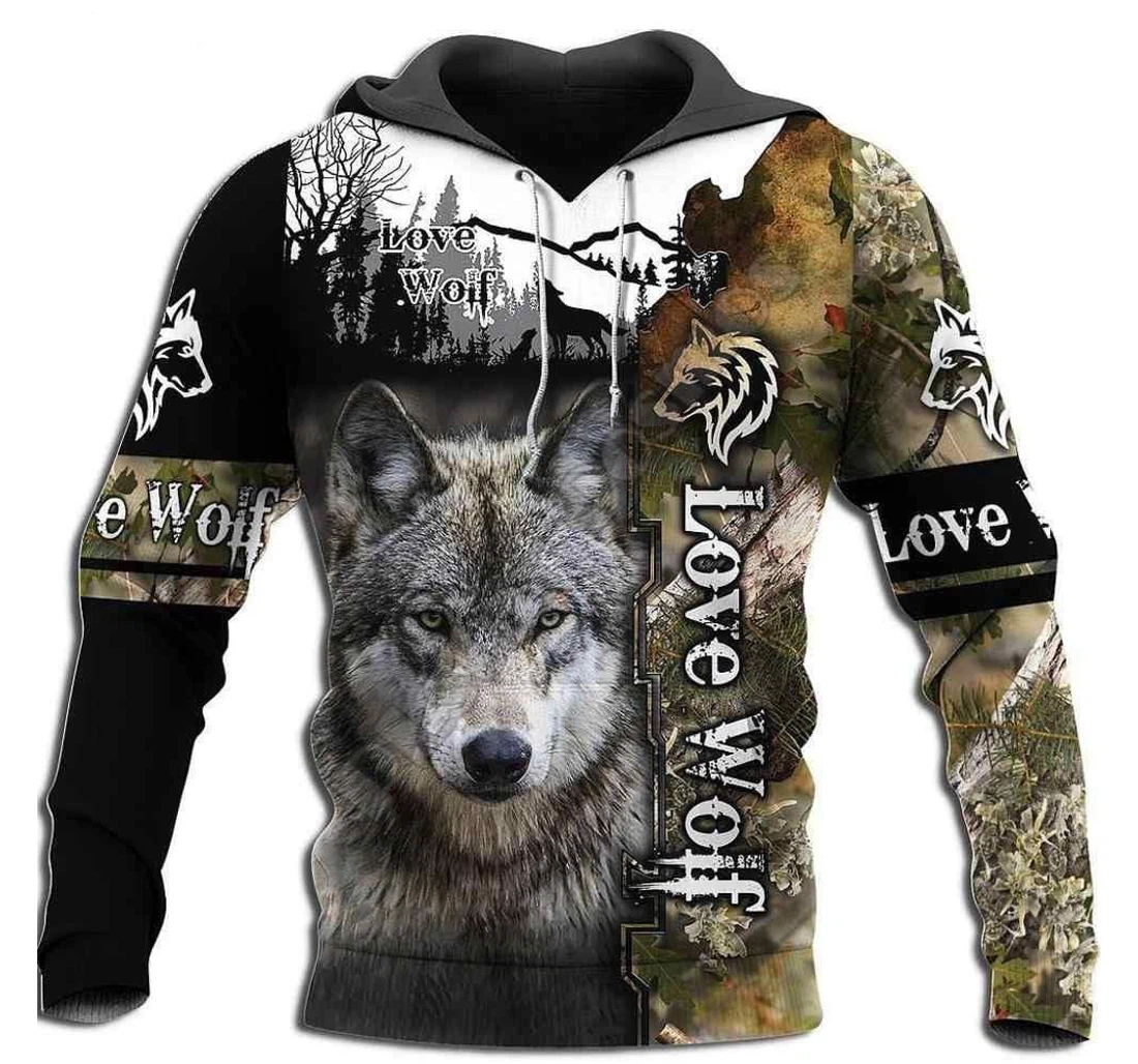 Wolf Hunter Tattoo V - 3D Printed Pullover Hoodie