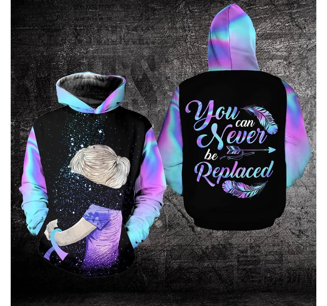 Gift Mother Holographic You Can Never Be Replaced Suicide Awareness - 3D Printed Pullover Hoodie