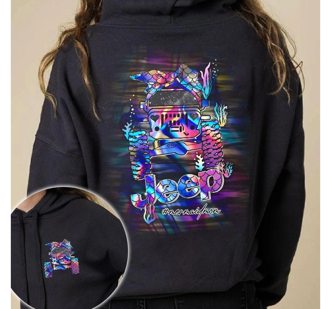 Gift Mother Jeep Mermaid Mom - 3D Printed Pullover Hoodie