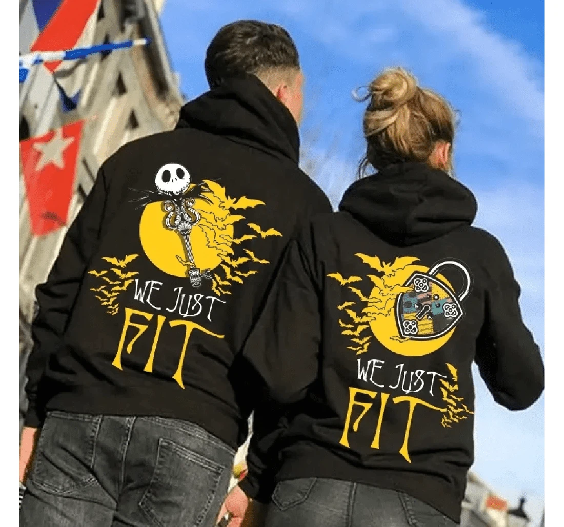 We Just Fit Key Lock Couple Dh - 3D Printed Pullover Hoodie