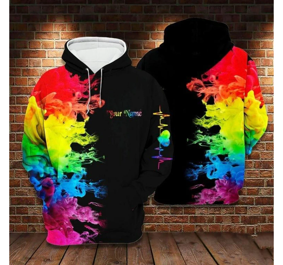 Love Is Love Lgbt Pride Custom Name - 3D Printed Pullover Hoodie