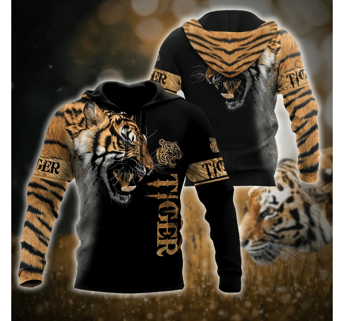 Tiger V - 3D Printed Pullover Hoodie