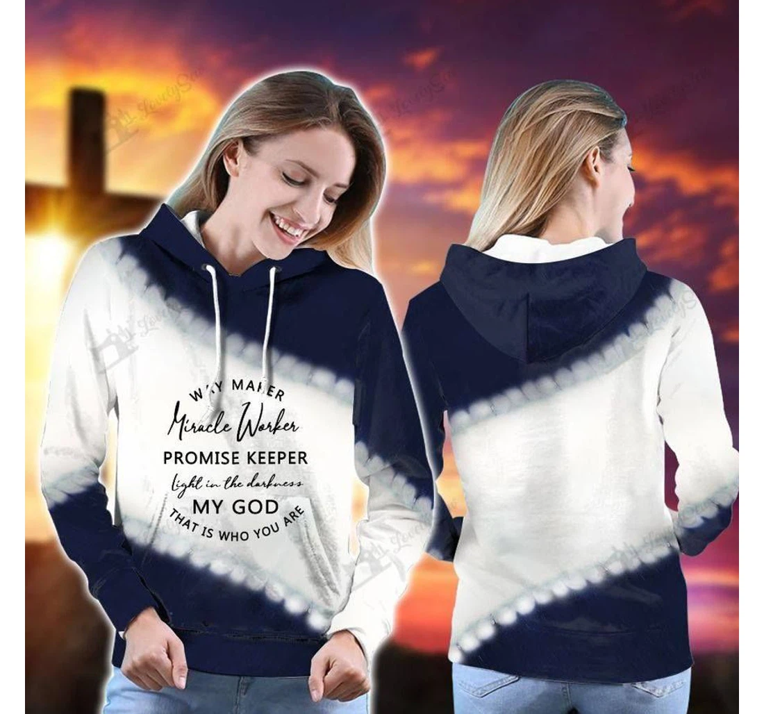 Way Maker Miracle Worker God - 3D Printed Pullover Hoodie