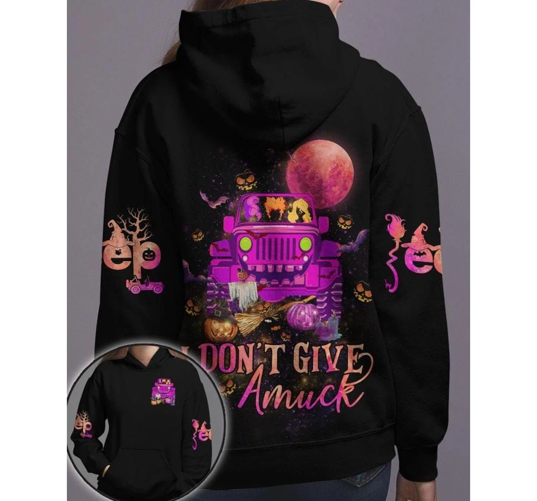 Jeep Girl I Don't Give Amuck Halloween - 3D Printed Pullover Hoodie