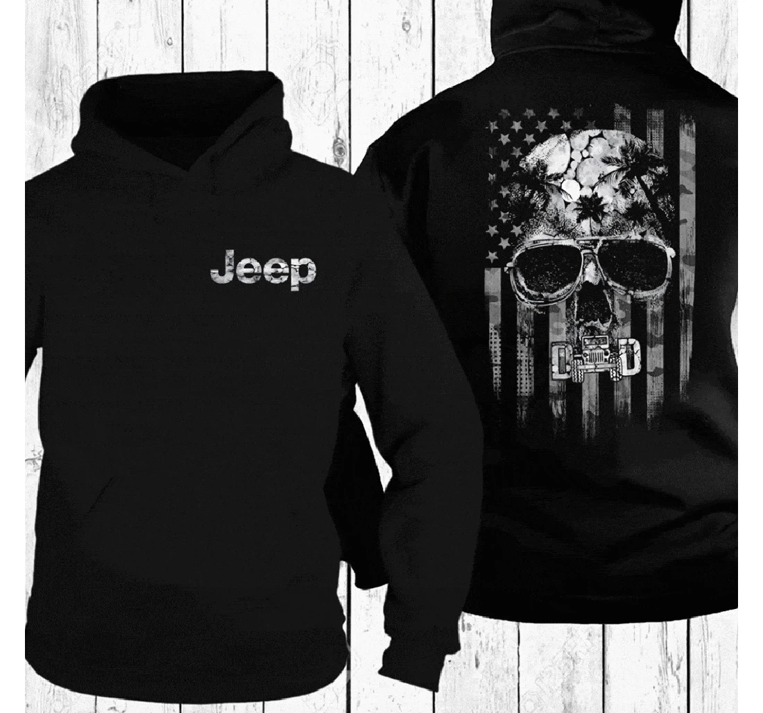 Personalized Father's Day Gift Jeep Dad Grunge Skull Father's Day Gift - 3D Printed Pullover Hoodie