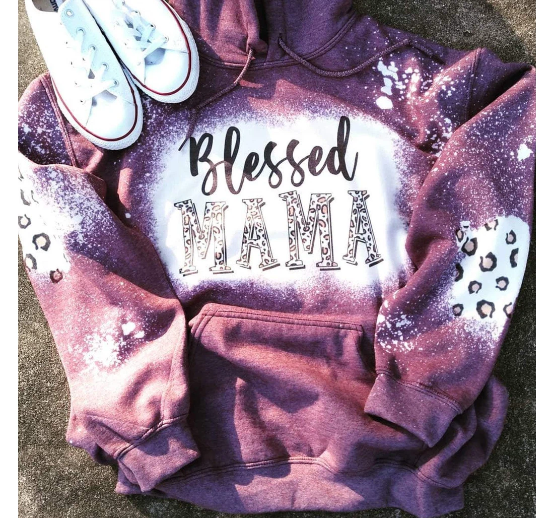 Gift Mother Blessed Mama Leopard - 3D Printed Pullover Hoodie