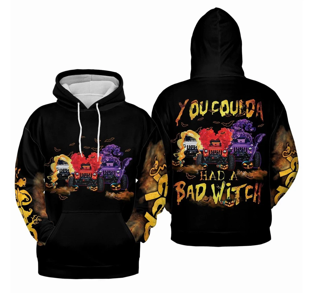 Jeep Bad Witch Halloween V - 3D Printed Pullover Hoodie