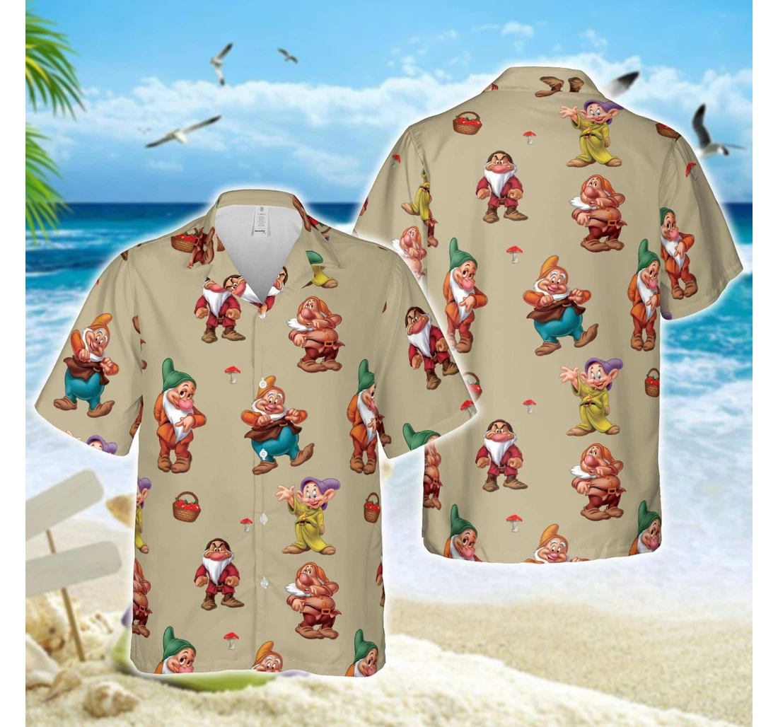 Personalized 7 Dwarfs V2 Hawaiian Shirt, Button Up Aloha Shirt For Men, Women