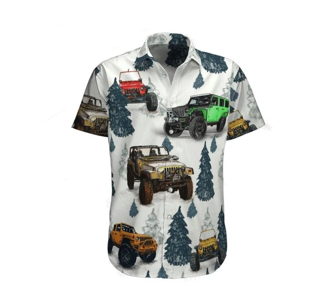 Personalized Jeep Pine Hawaiian Shirt, Button Up Aloha Shirt For Men, Women